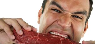 Eating a meat man to increase potency